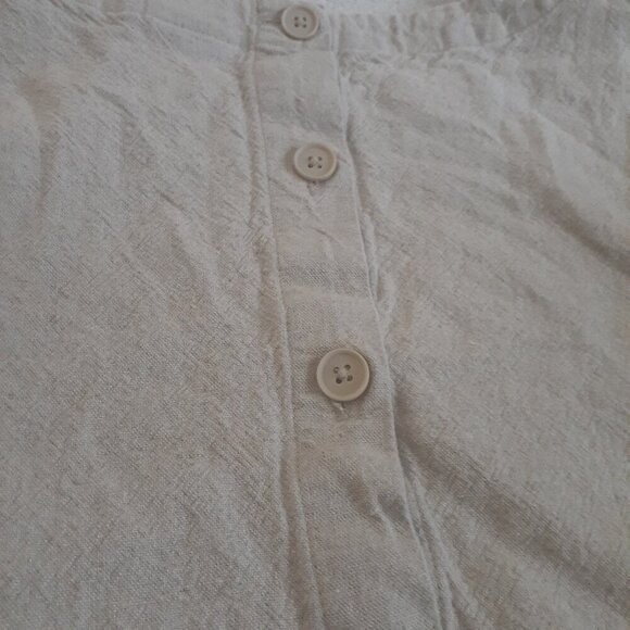 A New Day Women's Size XL Sand Beige Linen Blend Sleeveless Cropped Top - Picture 7 of 9